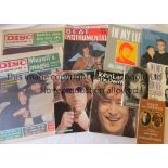 JOHN LENNON A small miscellany including 2 X Disc newspapers from 1969 with Lennon on the cover