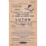 RAILWAY HANDBILL A Handbill for Chelsea's away Division 1 fixture with Luton Town on 17th October