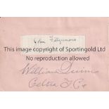 CELTIC 1930s Autograph album page with one signature on one side of Johnny McGrory , Scottish boxing