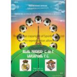 LIVERPOOL A collection of 12 programmes featuring Liverpool in European Finals - European Cup/