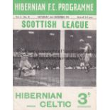 HIBS Home programme v Celtic 6/12/1953. No writing. Generally good