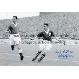 ALEX GOVAN B/w 12 x 8 photo of Birmingham City's outside-left delivering a cross for team mates