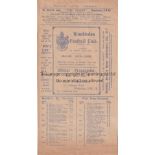 WIMBLEDON Gatefold programme Wimbledon v London Caledonians Isthmian League 10/4/1926. No