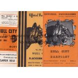 HULL A collection of 37 Hull City home programmes 1953-1981, the vast majority from the 1950's to