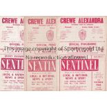 CREWE A collection of 35 Crewe Alexandra home programmes 1960/61 (15), 1961/62 (8), 1962/63 (2),