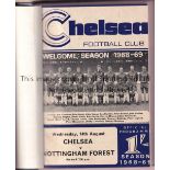 CHELSEA A bound volume of Chelsea home programmes from the 1968/69 season with gold inscription on
