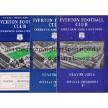 EVERTON Fifty two home programmes from the 50's & 60's. V Rotherham 53-54, v Portsmouth 55-56, v