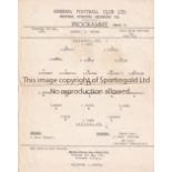 ARSENAL V CHELSEA 1961 Single sheet programme for the London Minor Cup Final at Arsenal 10/5/1961,