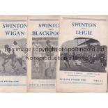 SWINTON A collection of 66 Swinton Rugby League programmes 1959/60 (4), 1960/61 (3), 1961/62 (10),
