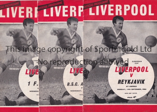 LIVERPOOL A collection of 27 Liverpool home programmes all in European competitions 1964-1984 all