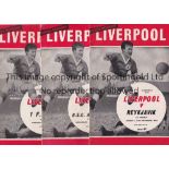 LIVERPOOL A collection of 27 Liverpool home programmes all in European competitions 1964-1984 all