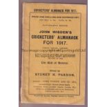 CRICKET WISDEN Original soft back light brown coloured John Wisden Cricketers' Almanack for 1917.