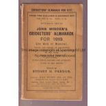 CRICKET WISDEN Original soft back light brown coloured John Wisden Cricketers' Almanack for 1919.