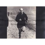 NEWCASTLE UNITED / JIMMY SCOULAR Two original B/W photos of Scoular 8" X 6" with P.A.-Reuter on