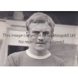 CARDIFF CITY Two B/W 12" X 9" original photographs of George Johnston and Alan McIntosh with very