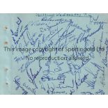 SHEFFIELD WEDNESDAY 1950'S AUTOGRAPHS An album sheet with over 40 signatures including Dooley.