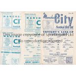 MAN CITY A collection of 80 Manchester City Reserves programmes 1958-1995. 55 homes and 25 Aways.