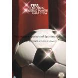 FIFA WORLD FOOTBALLER OF THE YEAR 2004 Press kit in folder for the Gala in Zurich 20/12/2004 which