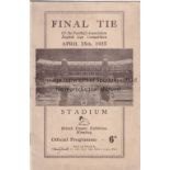 FA CUP FINAL Programme FA Cup Final at Wembley Cardiff City v Sheffield United 25/4/1925. Rusty