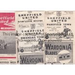 SHEFFIELD UNITED Thirty one home programmes: Mansfield 50/1, Swansea, Doncaster and Southampton 51/