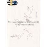 JUVENTUS AUTOGRAPHS Thirteen Juventus autographs from the late 1990's on an A4 Card to include Del