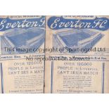 EVERTON RES 37/8 Two Everton Reserves home programmes, 1937/8, v Liverpool Res and v Preston Res ,