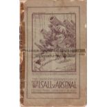 WALSALL V ARSENAL 1933 Programme for one the greatest FA Cup shocks in history when Walsall won at