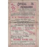 RL- WIGAN v LEEDS 1938 Wigan Rugby League home programme v Leeds, 26/11/1938, folds, slightly