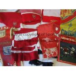 ARSENAL A miscellany including 5 scarves, 1 X 70's, 1 X 90's and 3 X 2000's, 2 X bobble hats, 1