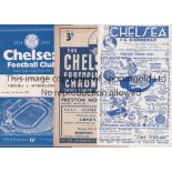 CHELSEA Home Programmes X 66; v Preston NE 46-47 & 47-48. 9 X 50-51, 8 X 51-52, 6 X 52-53, 10 X 53-