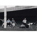 CYRIL HAMMOND B/w 12 x 8 photo of Charlton Athletic goalkeeper Eddie Marsh unable to prevent a