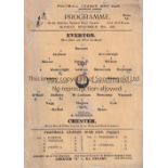 CHESTER - EVERTON 1943 Chester single sheet programme v Everton, 27/12/43, Football League War