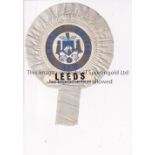 LEEDS UNITED Original white rosette with the Leeds United badge and "Leeds European Fairs Cup