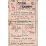 RL- WIGAN v LEIGH 1938 Wigan Rugby League home programme v Leigh, 10/12/1938, staple area hole,