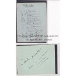 STOKE CITY / STANLEY MATTHEWS AUTOGRAPHS Two albums sheets. One signed by Stanley Matthews and the