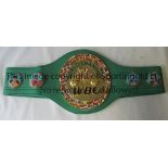 BOXING CHAMPIONSHIP BELT Full size WBC World Championship green replica belt with small circular