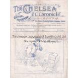 CHELSEA Programme from Chelsea's second season v Chesterfield 6/4/1907. Restored. Not ex Bound