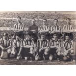 NEWCASTLE UNITED Original B/W 12" X 9" team group photograph before a match on their Tour to