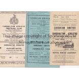 CHESHAM UNITED Fifteen programmes 1948 - 1952. 11 homes v. Carshalton Ath., Edgware Town, Maidenhead