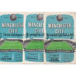 MAN CITY A collection of all 21 Manchester City home League programmes plus an FA Cup tie v