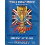 1966 WORLD CUP ENGLAND Original programme for the Final, England v West Germany, very slightly