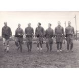 CARDIFF CITY 1964 Five 12" X 9" B/W photos, 4 of which show players in training and the other has