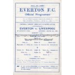 EVERTON V LIVERPOOL Everton home programme Football League (War) Cup, 1st Round 2nd Leg, 31st