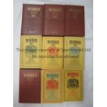 CRICKET WISDENS A collection of 9 John Wisden Cricketers' Almanacks 1962-1970 all original