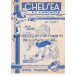 CHELSEA Home programme v Millwall 14/10/1939 . Wartime friendly. 4 Page. No writing. Good