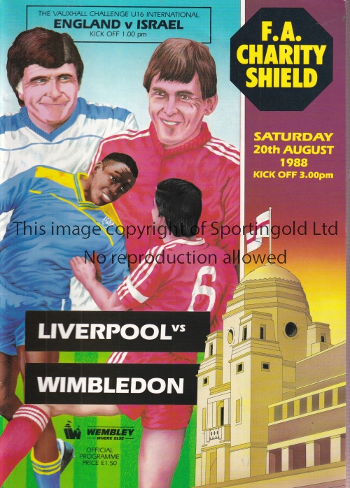 LIVERPOOL A collection of 20 Charity Shield programmes in which Liverpool played. 1965,1966,1971,