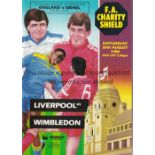 LIVERPOOL A collection of 20 Charity Shield programmes in which Liverpool played. 1965,1966,1971,
