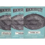MAN CITY A collection of all 21 Manchester City home League programmes plus friendlies v Hibernian