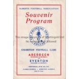 ABERDEEN - EVERTON 56 Programme, Aberdeen v Everton, 13/6/56 in Alberta, Canada (Edmonton), no