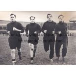 NEWCASTLE UNITED Original B/W 12" X 9" photo of Scoular, Brennan, Mitchell and McMichael training